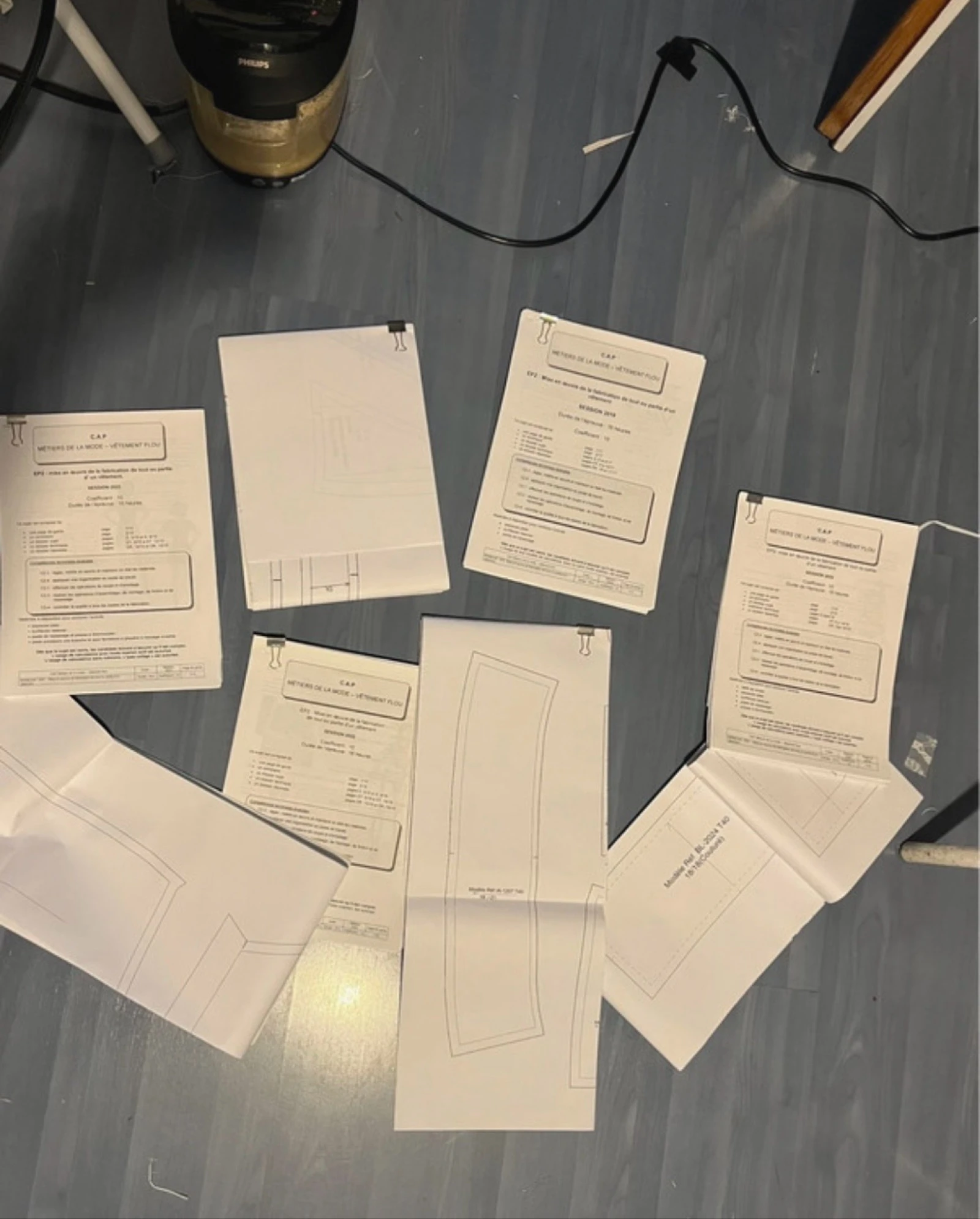 Lot de 8 annales d’entrainement CAP couture